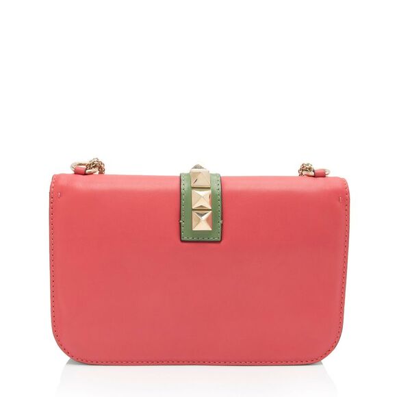 Valentino Calfskin Glam Lock Medium Shoulder Bag - Picture 3 of 16